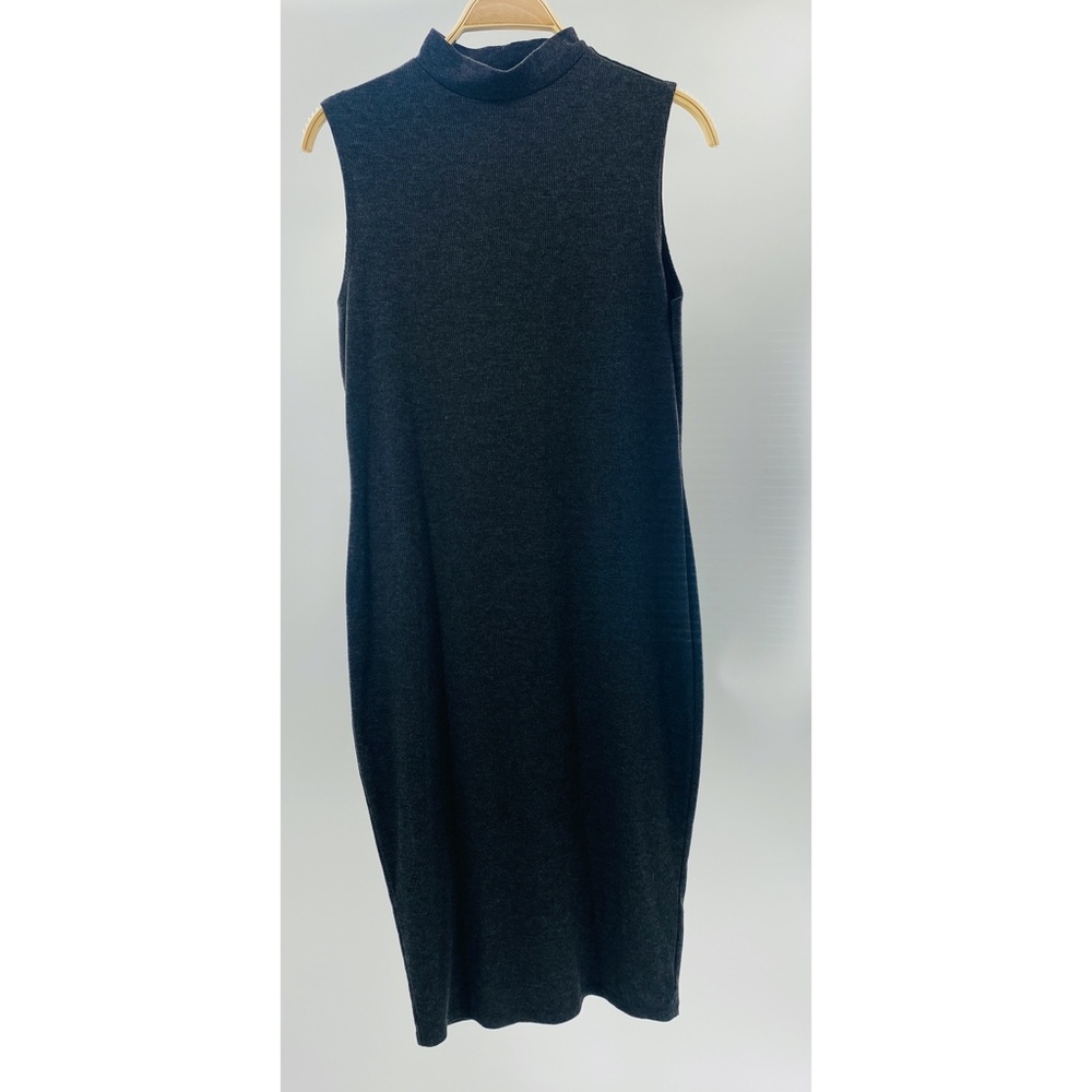 Fashion Nova‎ Dark Grey Mock Neck Sleeveless Long/Maxi Fitted Dress - Picture 4 of 9